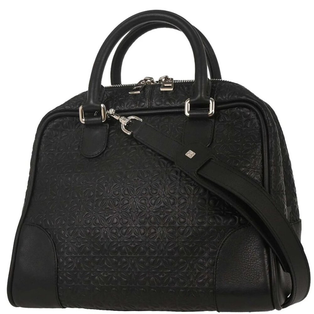 Loewe Black Leather Repeat Anagram Amazona 75 2way Handbag 061406 116865